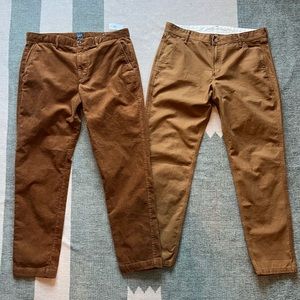 2 Pairs - Gap Mens Pants - Slim - 34 x 32